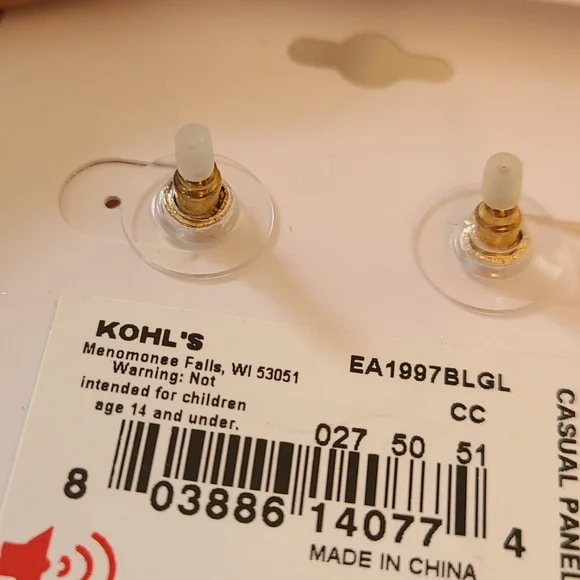 SONOMA long duster gold and gray earrings new - Picture 4 of 5